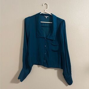 Naked Zebra Deep Blue Blouse